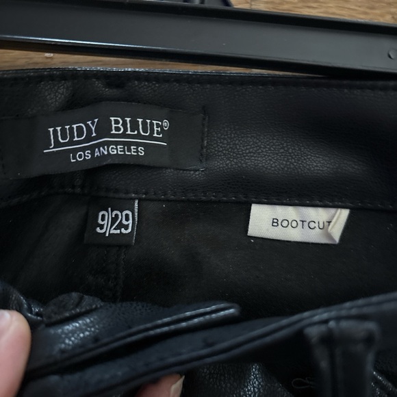 Judy Blue Black Bootcut Pants faux leather #NWT#slimming#Tummycontrol#trousers - Picture 2 of 8